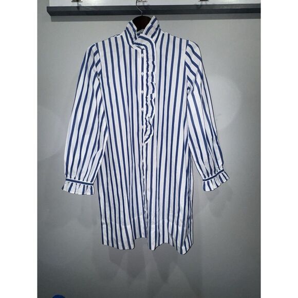 J Crew Dress Womens Cottage Shirt Dress Striped 100% Cotton Poplin NWT‎ Sz 10 - Picture 8 of 16